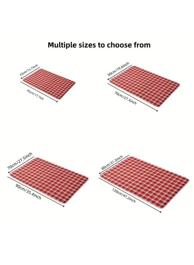 Blue Reusable Washable Bed Pad Non Slip Highly Absorbent Leak Proof Protection - Image 2